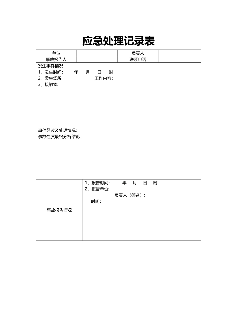 应急处理记录表_第1页