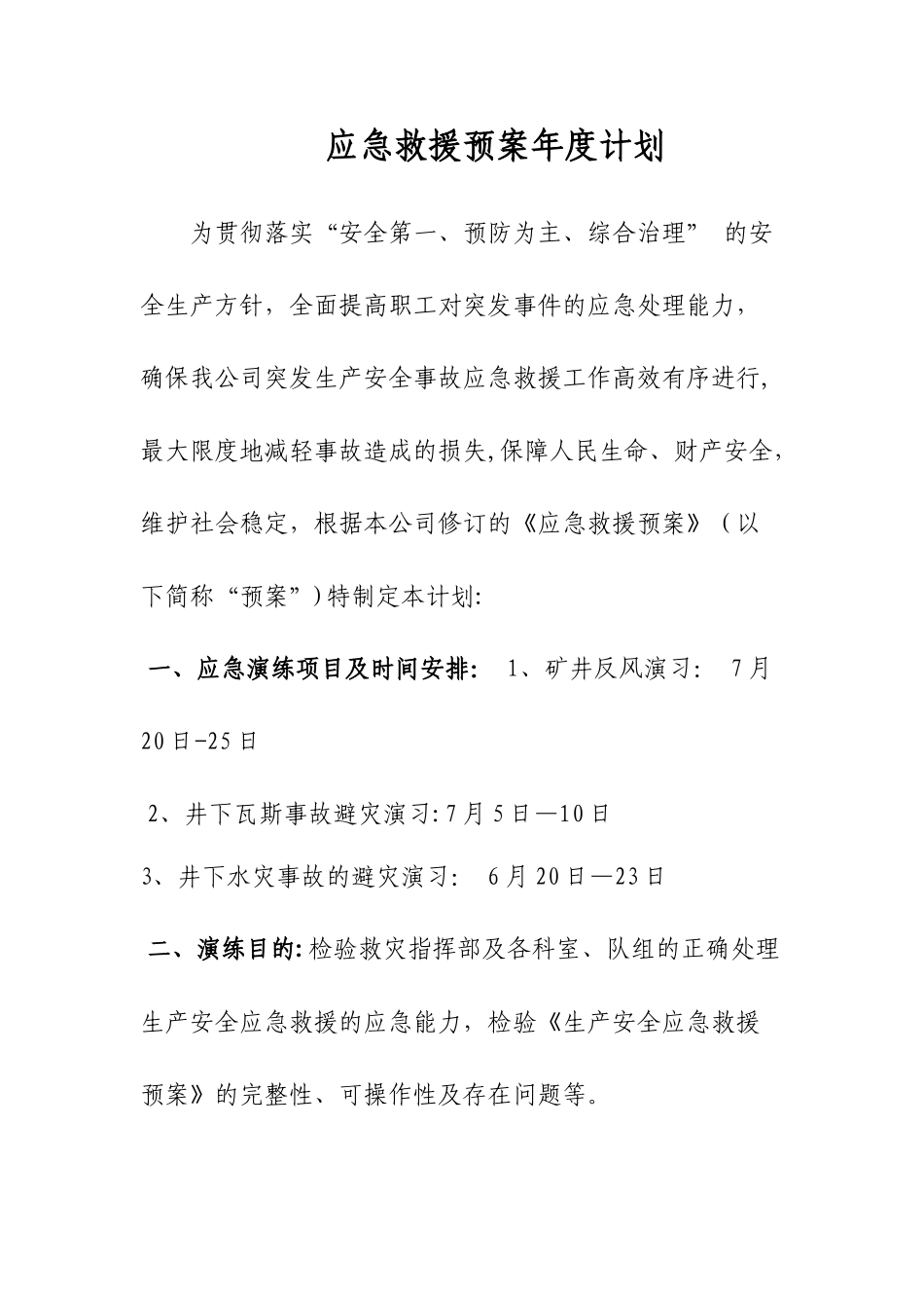 应急年度计划_第1页