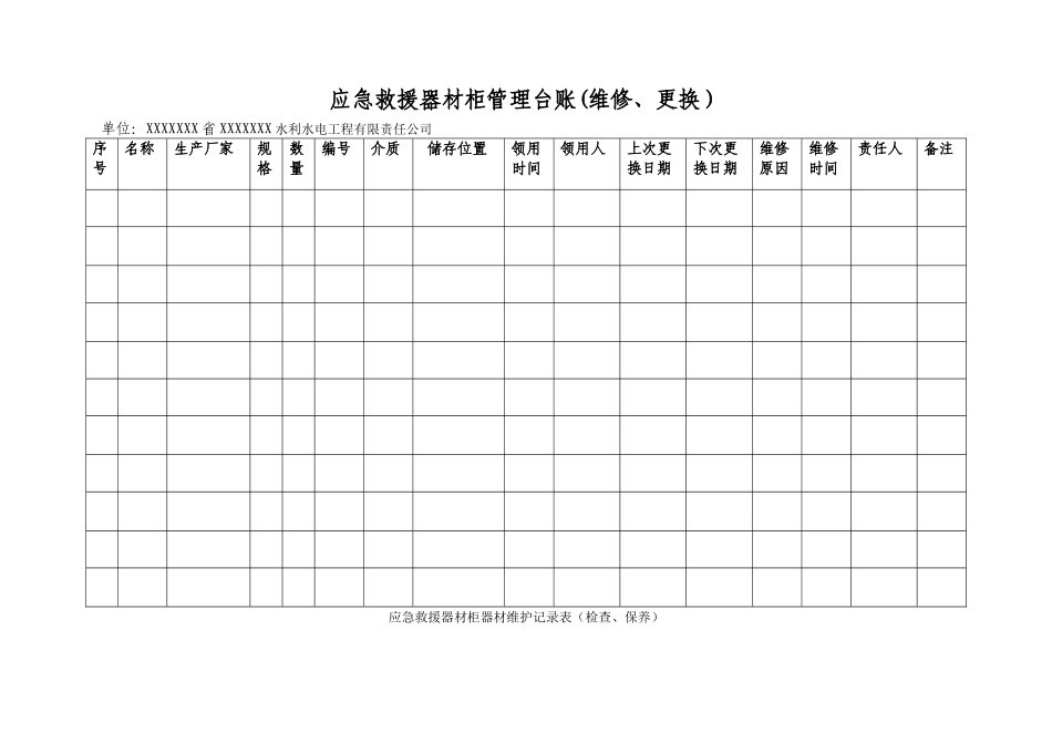 应急救援器材管理台账_第1页