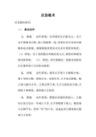 应急棍术教案