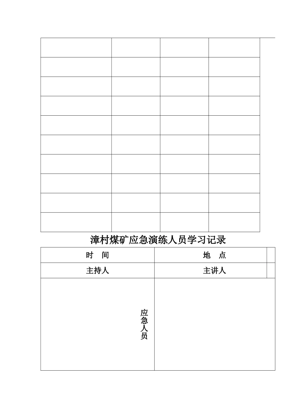 应急演练各项表格模板_第3页