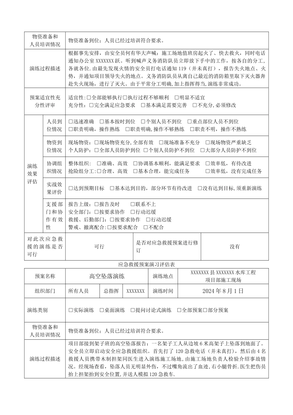 应急演练评估表_第2页