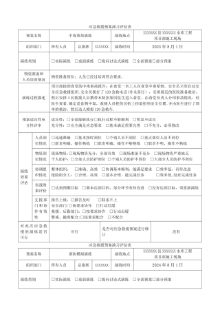 应急演练评估表