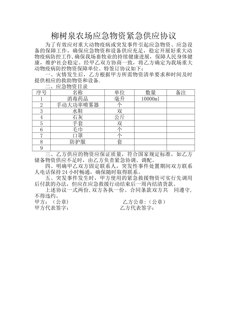 应急物资协议_第1页