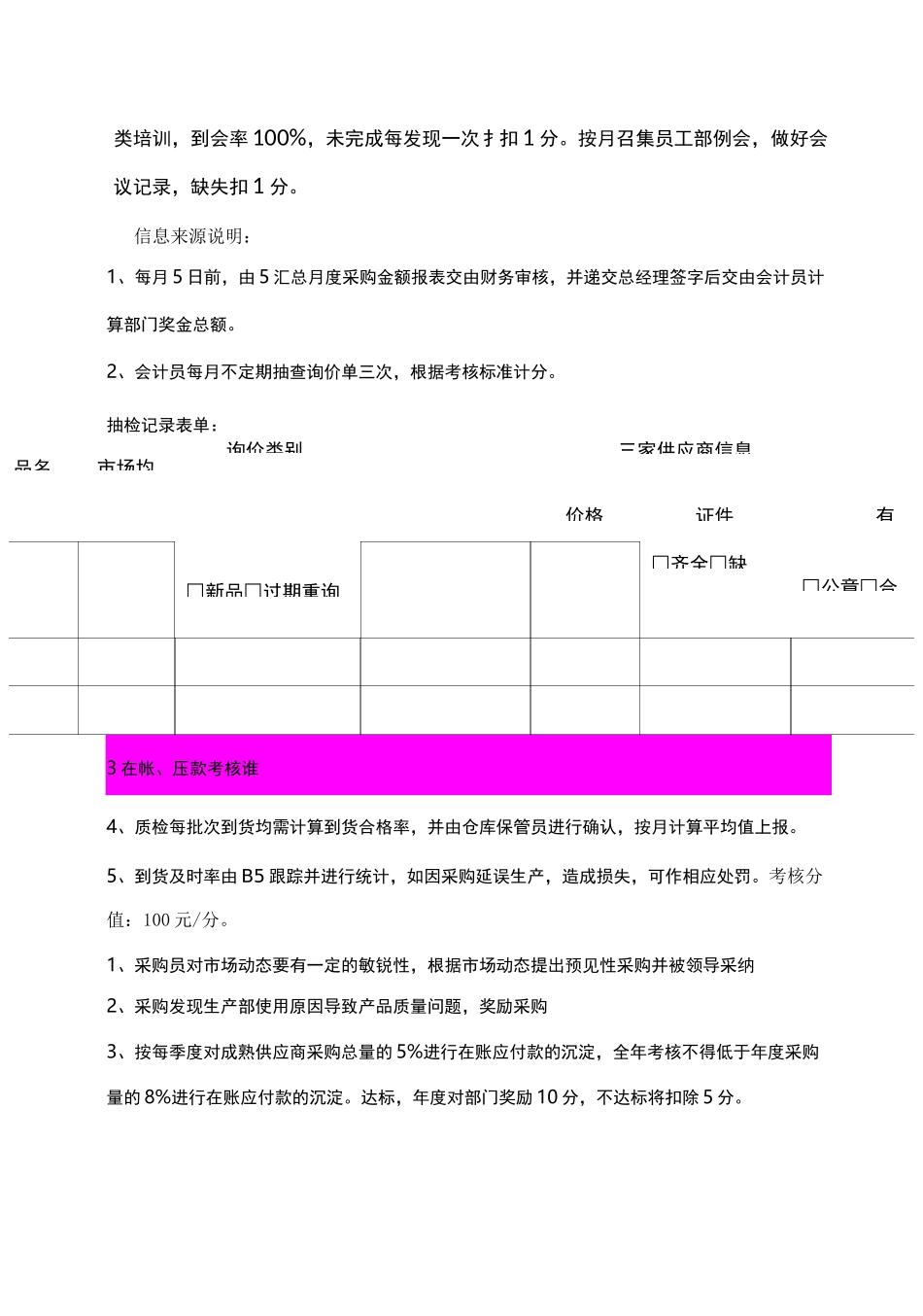 采购部绩效考核方案_第3页