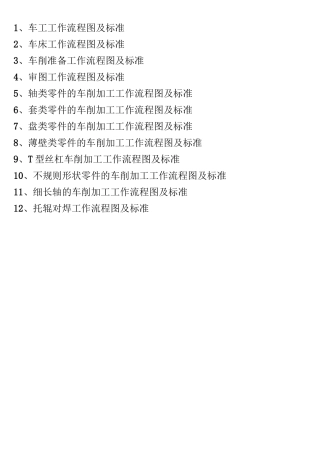 车工工作流程图及标准