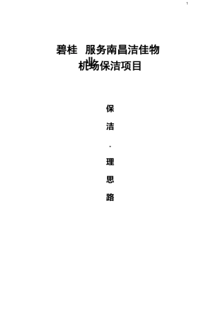 洁佳机场管理服务思路