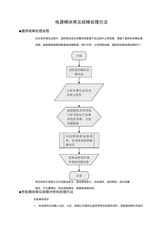 电源模块常见故障处理方法