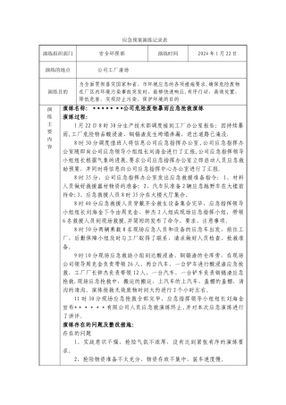 应急预案演练记录表31053