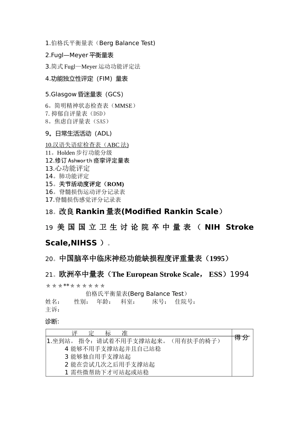 康复评定量表汇总_第1页
