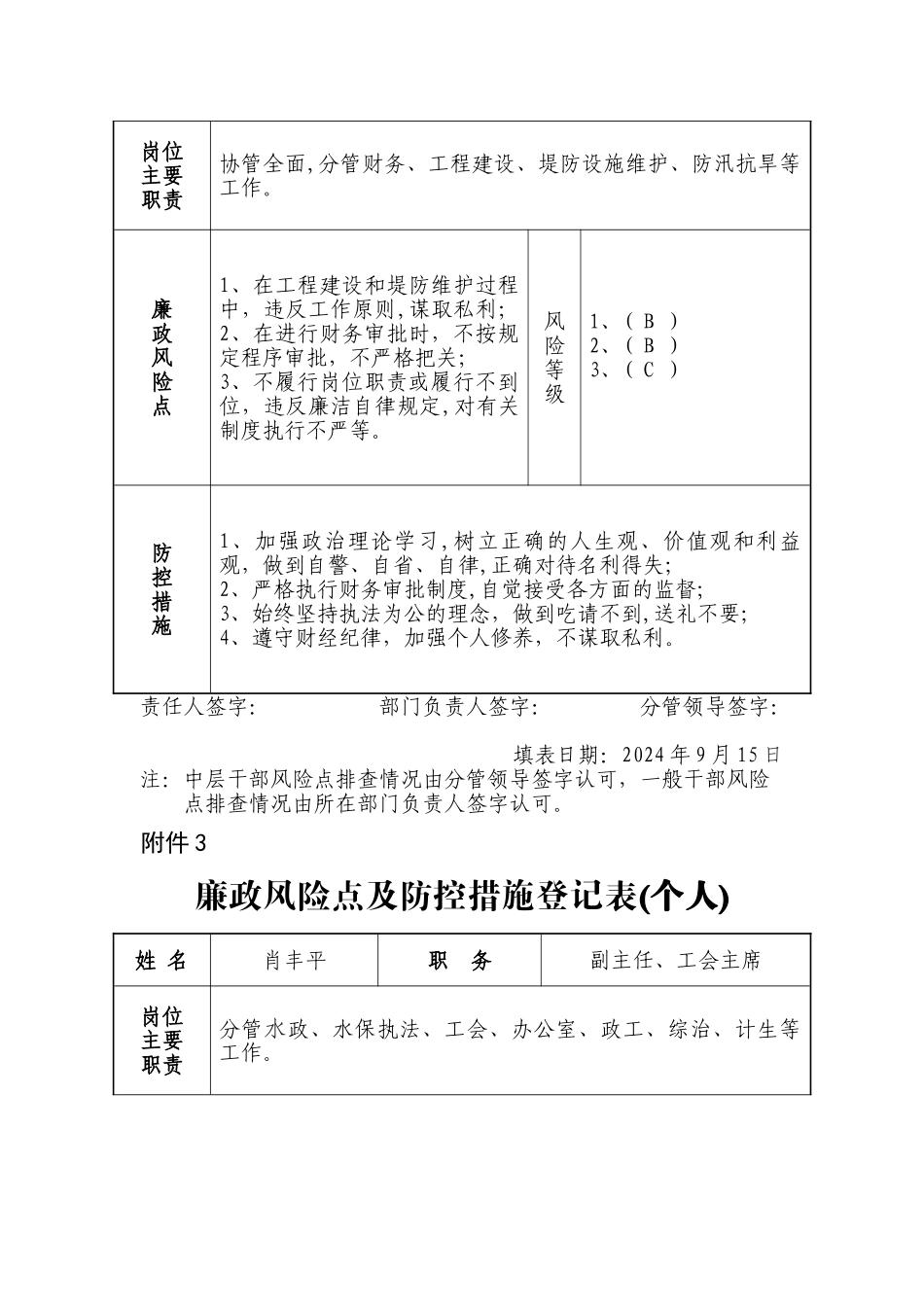 廉政风险点及防控措施登记表_第2页