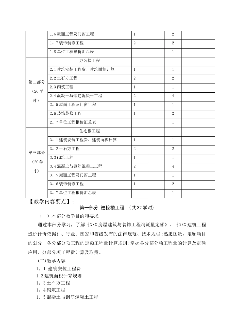 建筑与装饰工程估价实训任务书_第3页