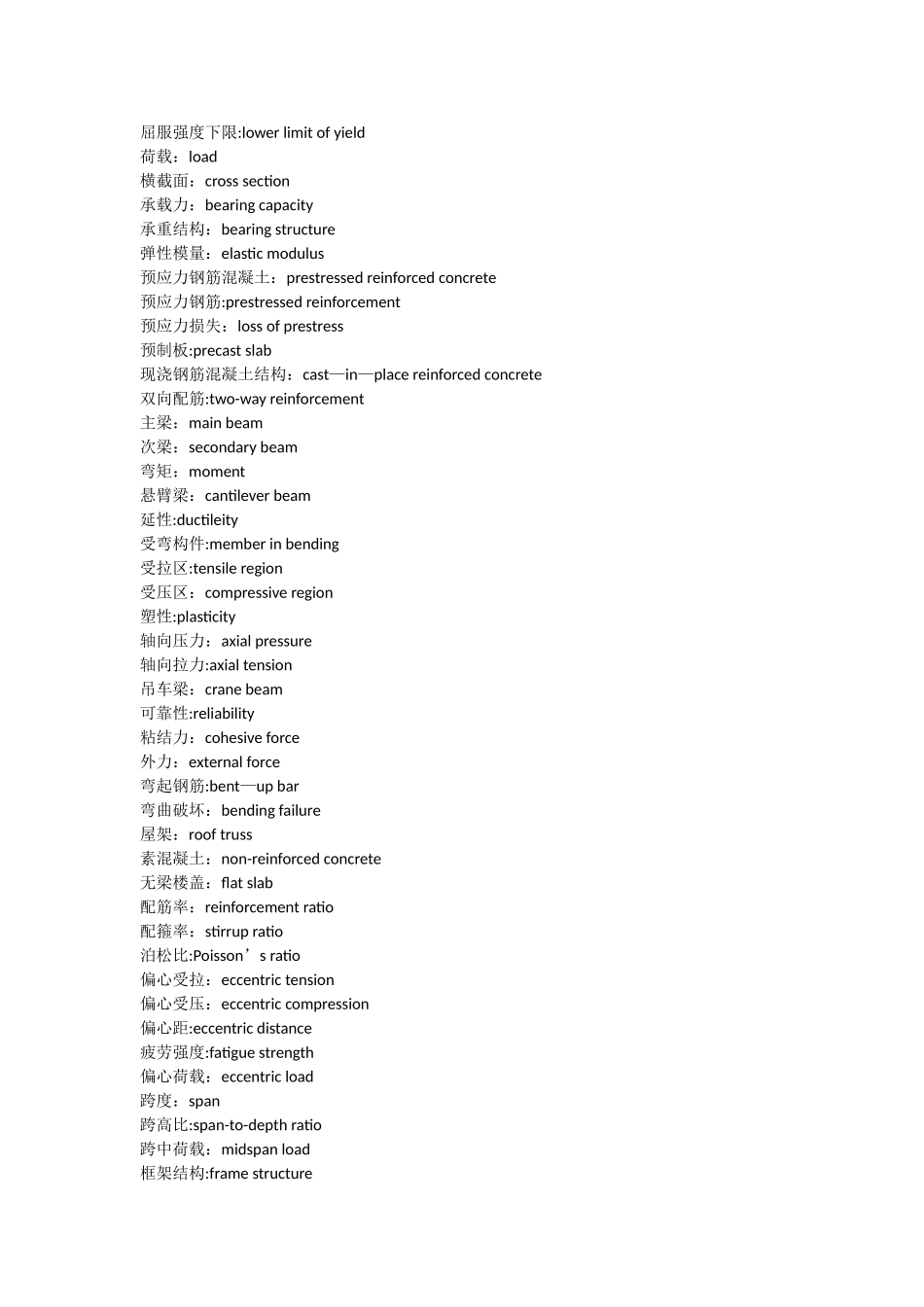 建筑专业土木工程词汇及术语--中英文对照_第2页