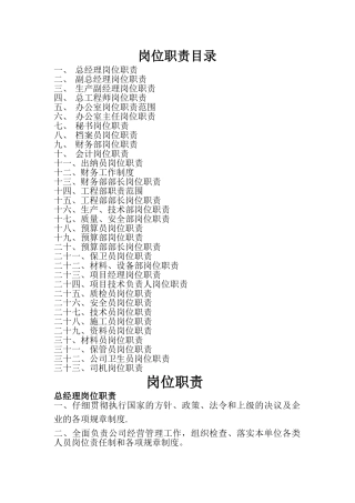建筑公司岗位职责全套[1]