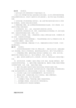 建筑工地五大员岗位职责