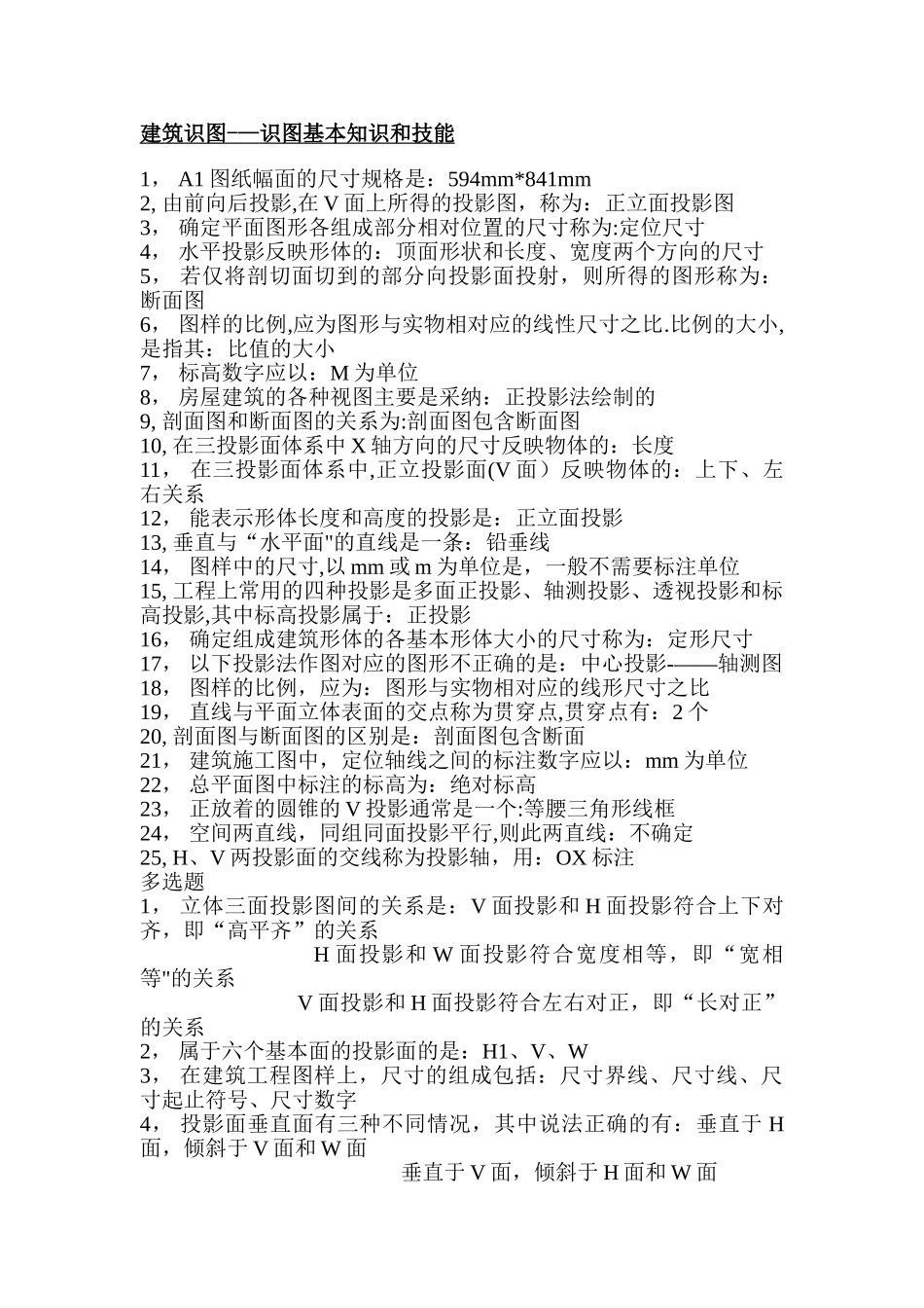 建筑工程中级职称考试复习重点---建筑施工图的识图_第2页