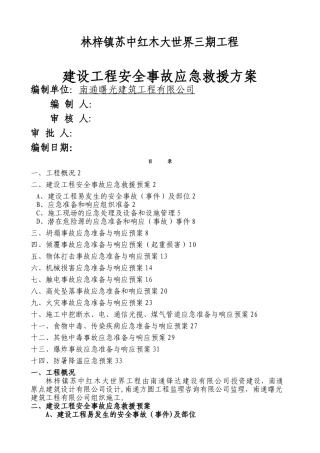 建筑工程安全事故应急救援预案-secret