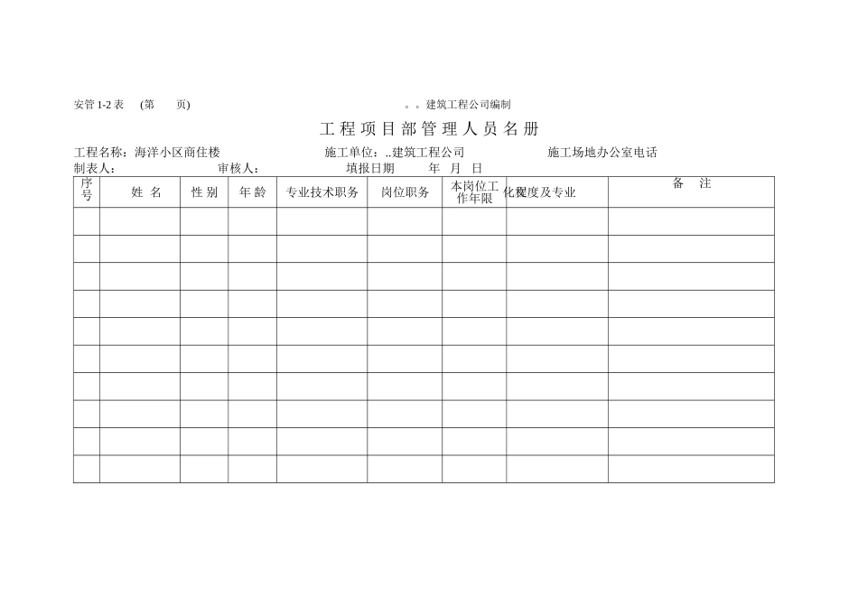 建筑工程施工现场安全管理资料全套样本参考_第3页