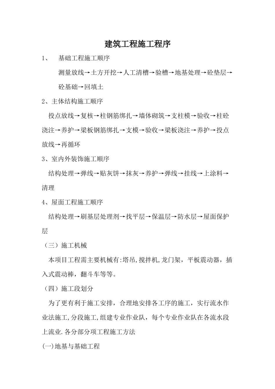 建筑工程施工程序_第1页