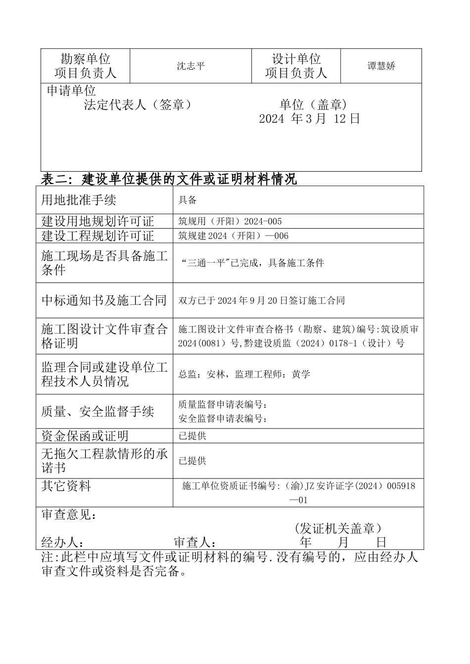 建筑工程施工许可申请表范本_第2页