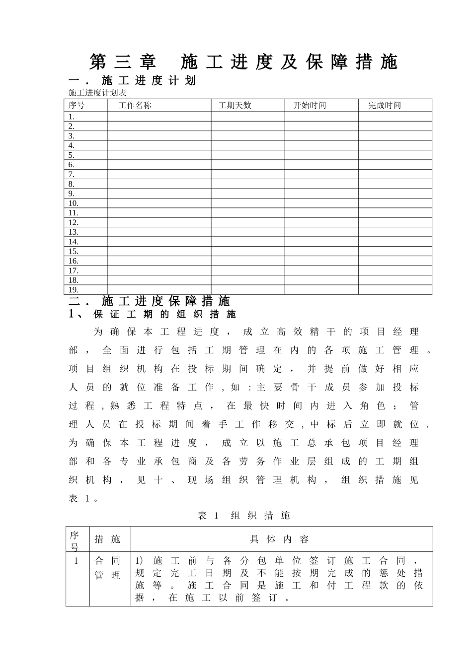建筑工程施工进度保证措施_第1页