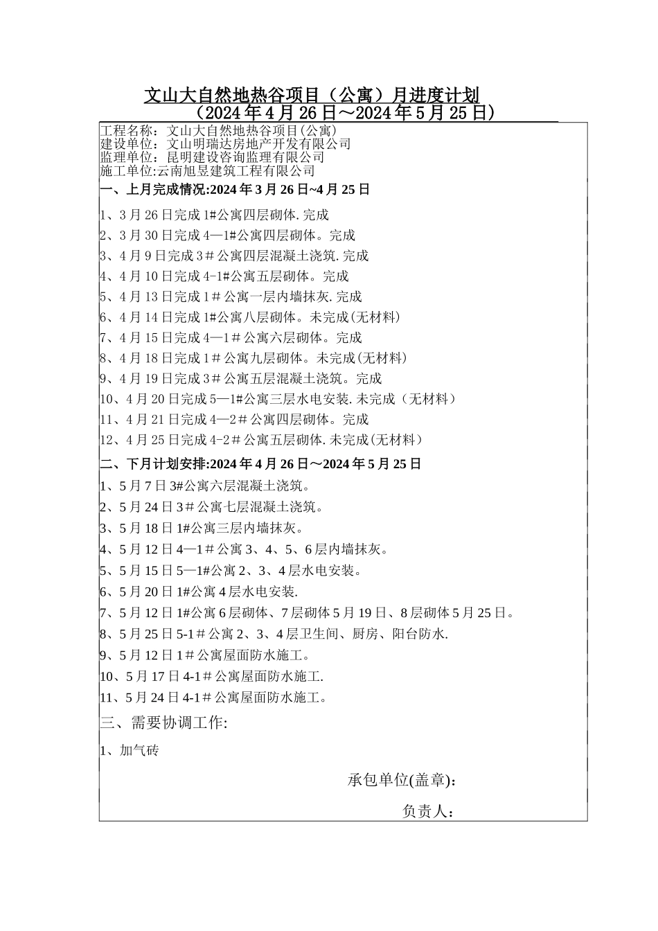 建筑工程月进度计划_第2页