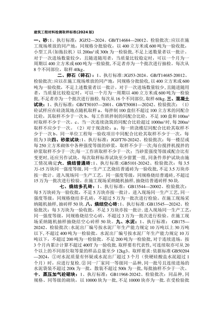 建筑工程材料检测取样标准(2024版)_第1页