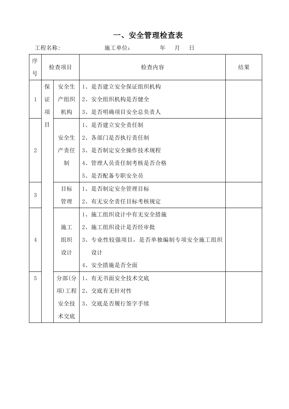 建筑工程检查用表_第1页