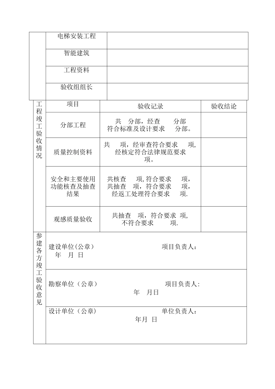 建筑工程竣工验收报告(模板)_第2页