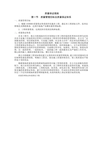 建筑工程质量保证体系及质量保证措施总结