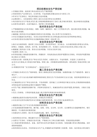 建筑工程项目部规章制度