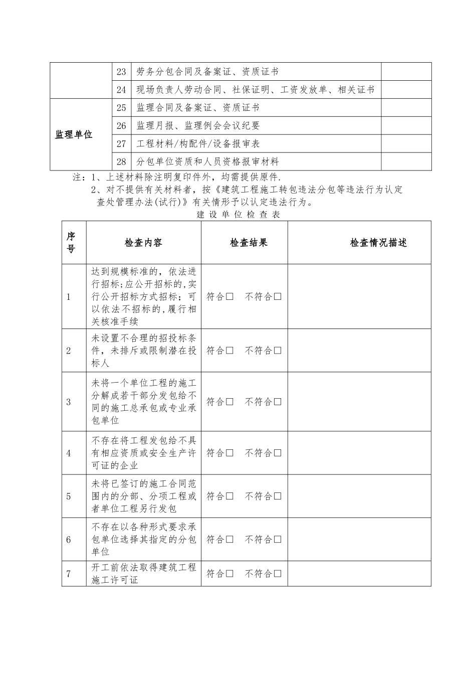 建筑市场行为检查用表_第3页