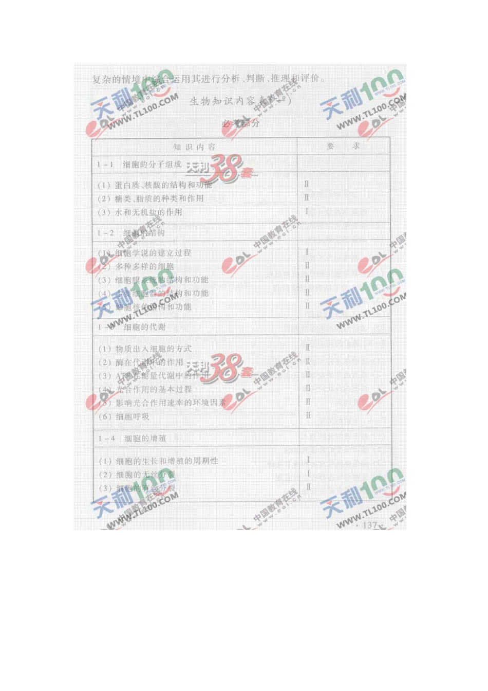 2025年高中生物考试大纲_第3页
