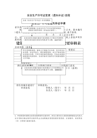 建筑施工企业申请安全生产许可证变更流程