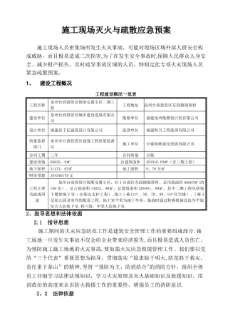 建筑施工现场火灾事故应急预案