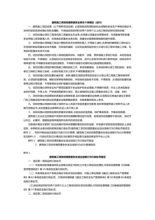 建筑施工项目经理质量安全责任十项规定