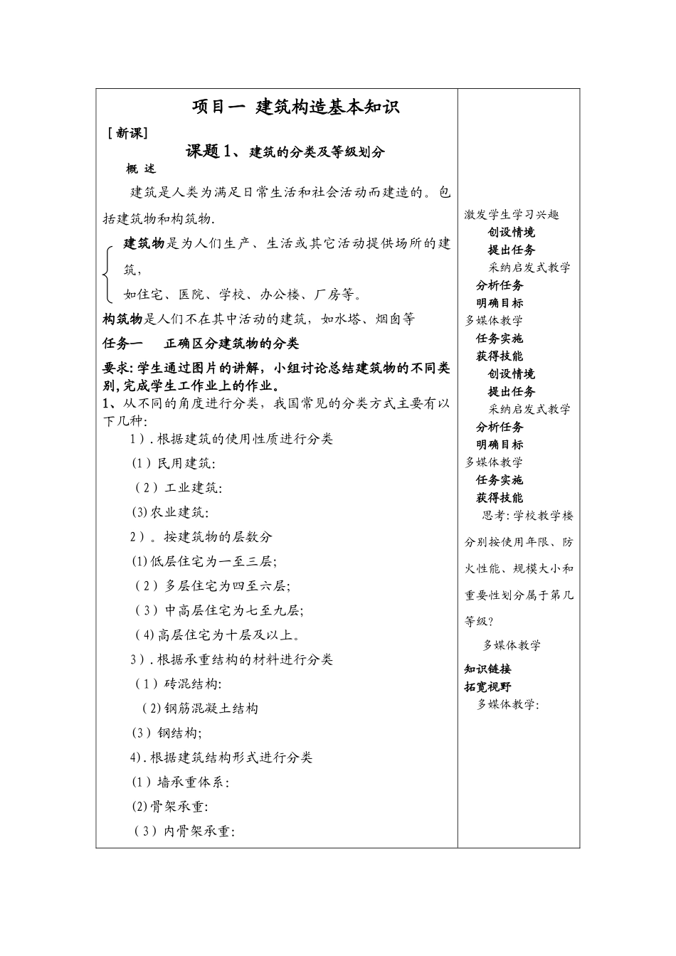 建筑构造-授课计划及教案_第2页