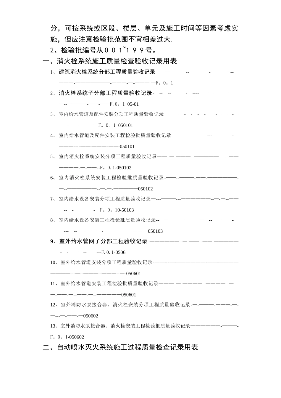 建筑消防安装工程施工质量检查验收记录交工资料表格一_第2页
