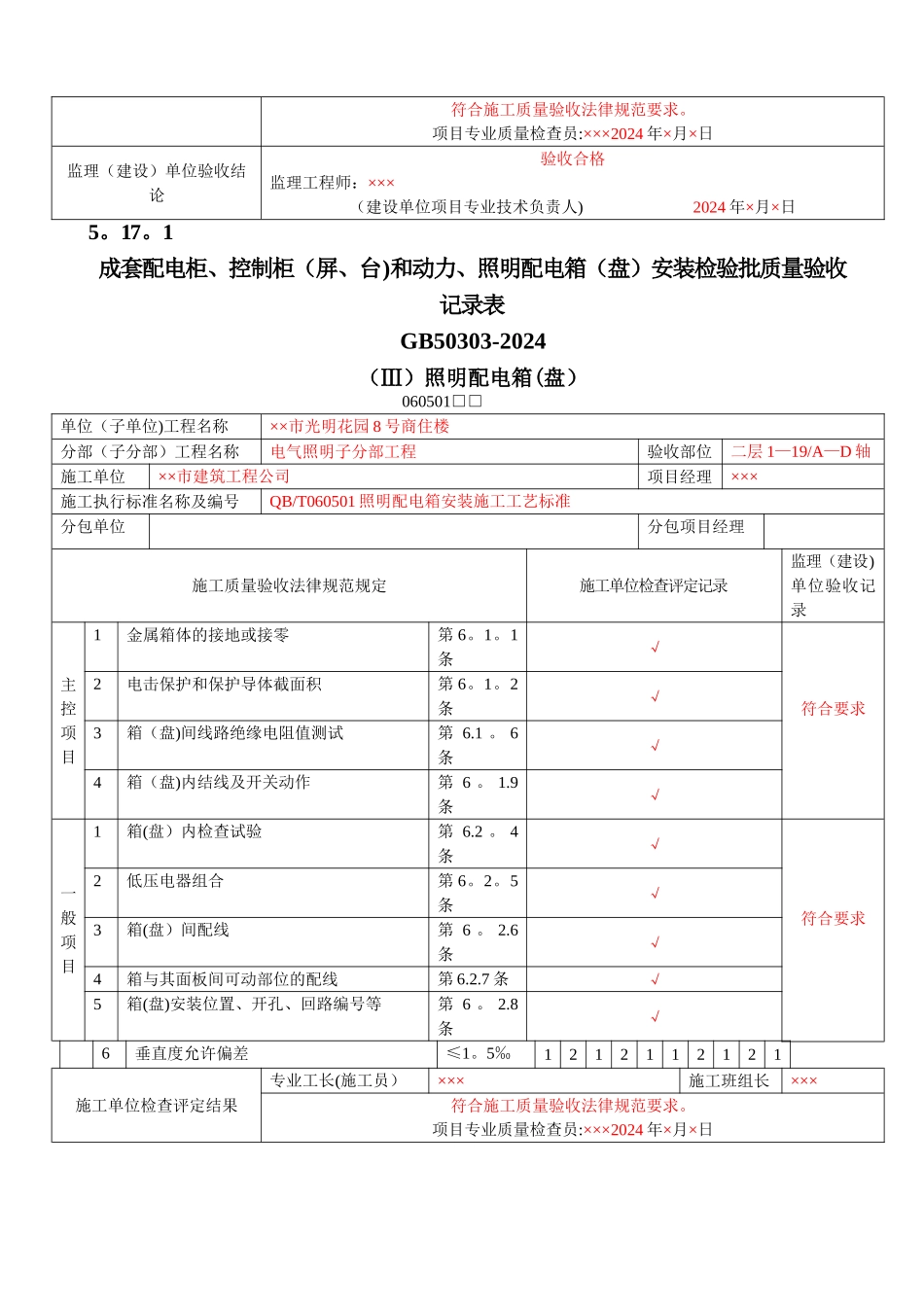 建筑电气GB50303-2002工程质量验收表_第3页