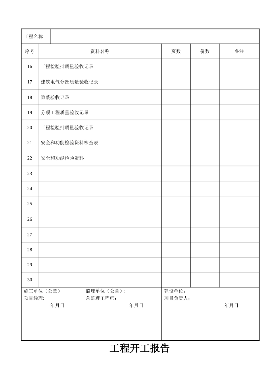 建筑装饰装修工程竣工验收资料表格25432_第2页