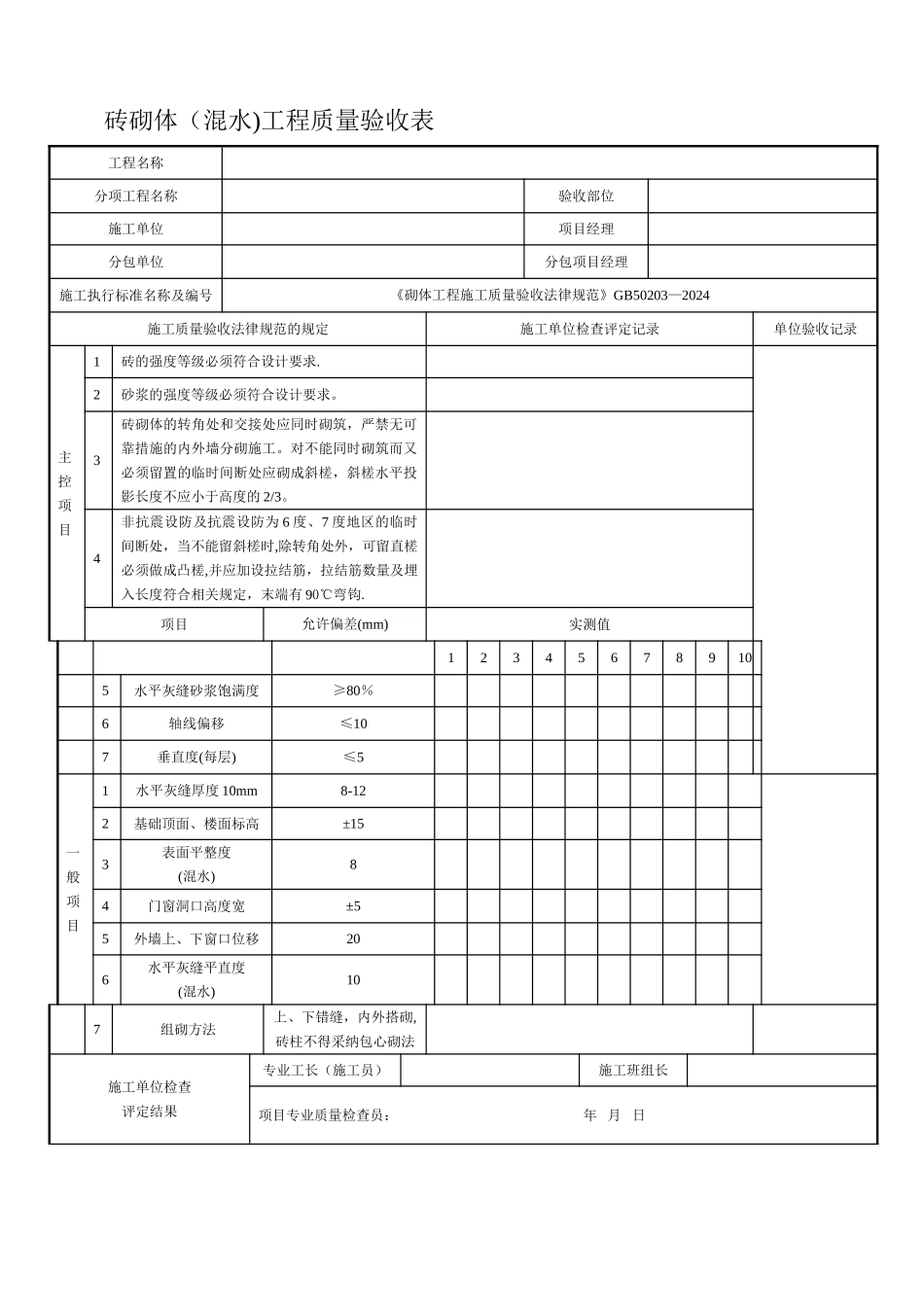 建筑装饰装修工程竣工验收资料表格13142_第1页