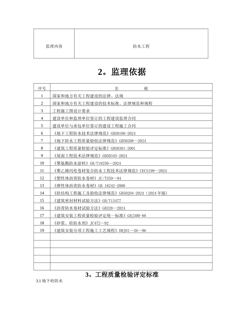 建筑防水工程监理细则_第2页