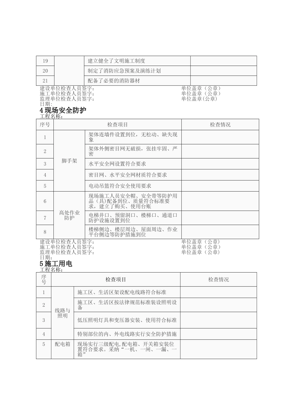 建设工程安全生产主体责任落实情况检查表_第3页
