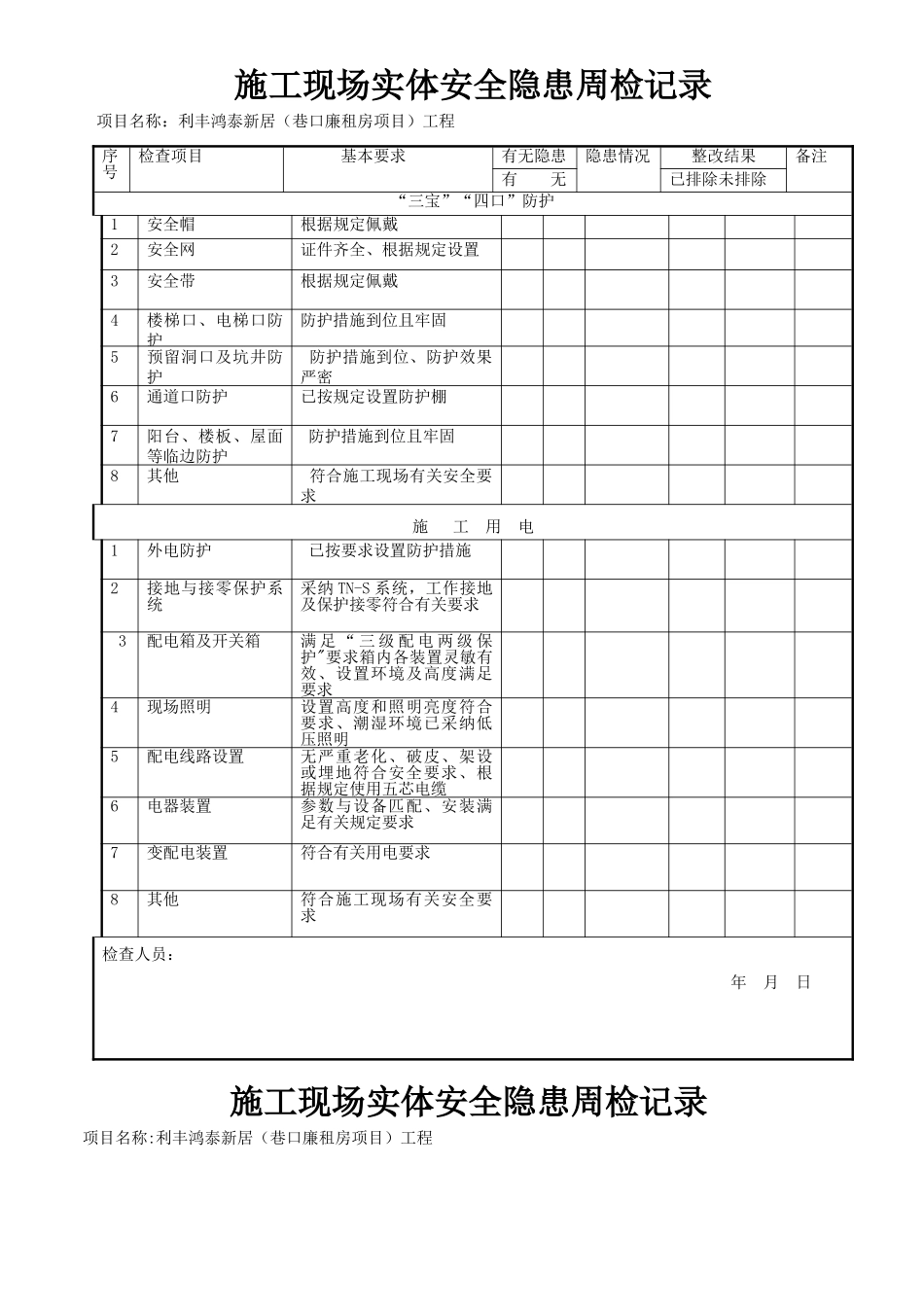 建设工程安全检查表1_第2页