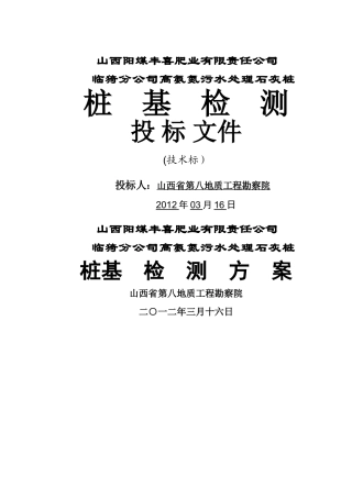 建设工程检测投标文件