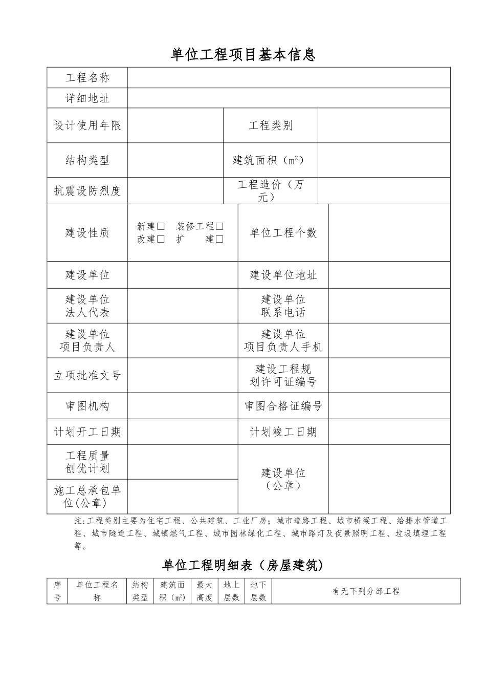 建设工程质量监督所有表格_第2页