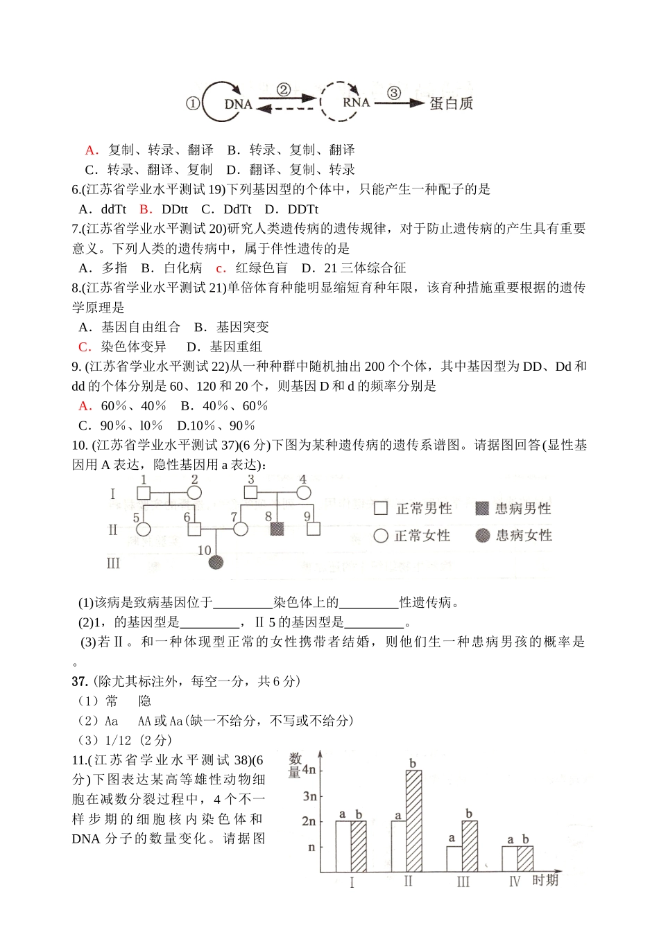 2025年江苏省学业水平测试各大市模拟试题汇编_第2页