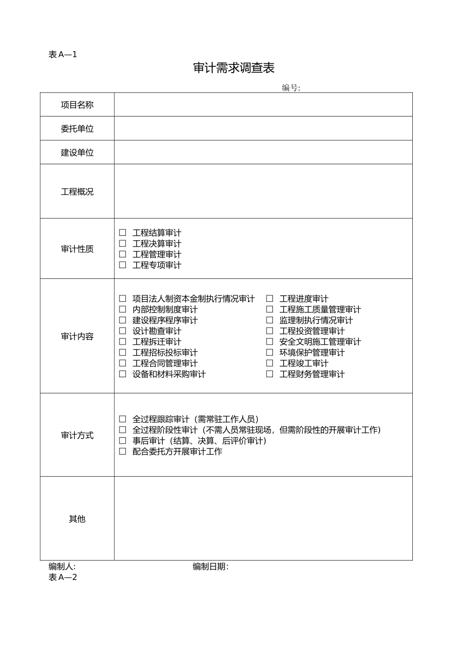 建设项目全过程跟踪审计表格-综合类_第2页