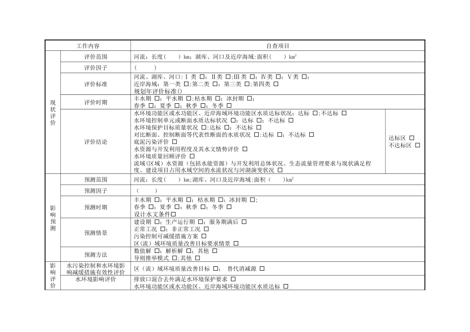 建设项目地表水环境影响评价自查表_第2页