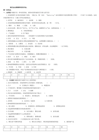 2025年现代企业营销平时作业 
